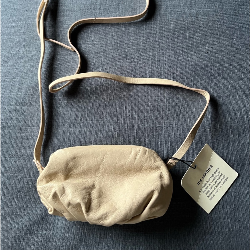 NWT ZARA Micro dumpling/cloud leather crossbody